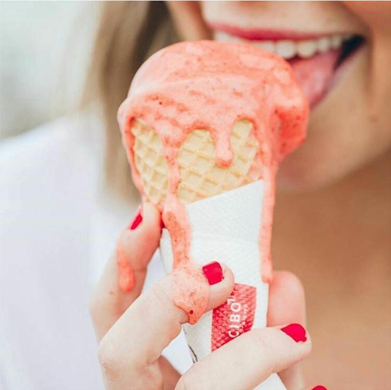 CIBO Espresso gelato campaign close-up featuring Jaz